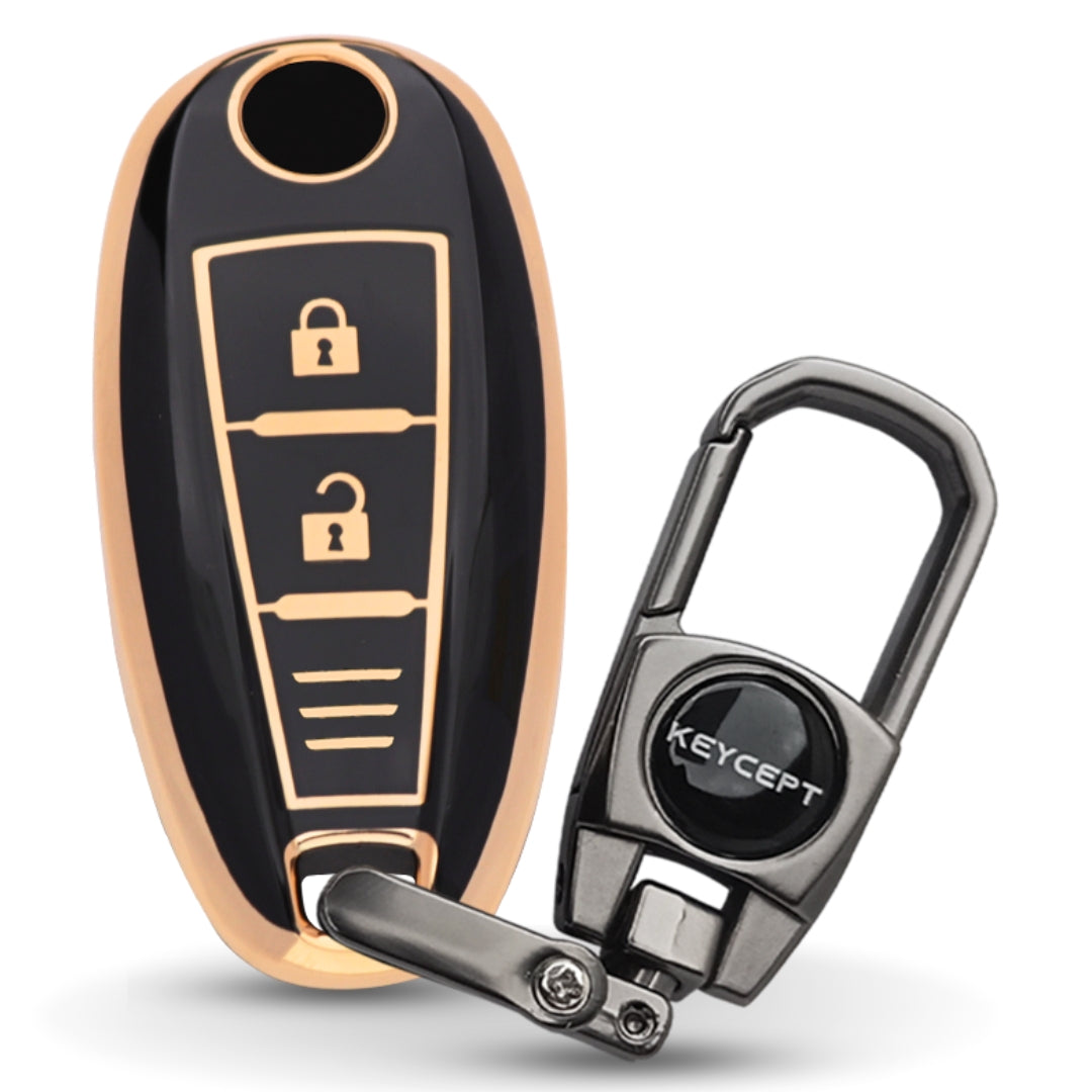 Suzuki Gold Line TPU Key Cover with Keychain (Type 2)