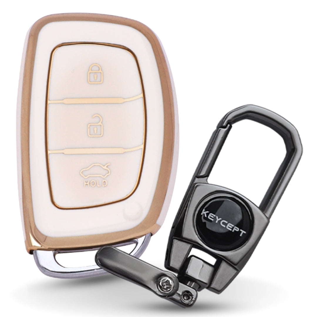 Hyundai Gold Line TPU Key Cover with Keychain