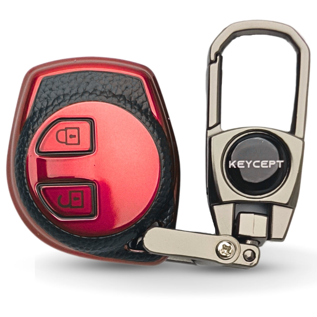 Suzuki TPU Leather Key Cover with Keychain (Type 2)