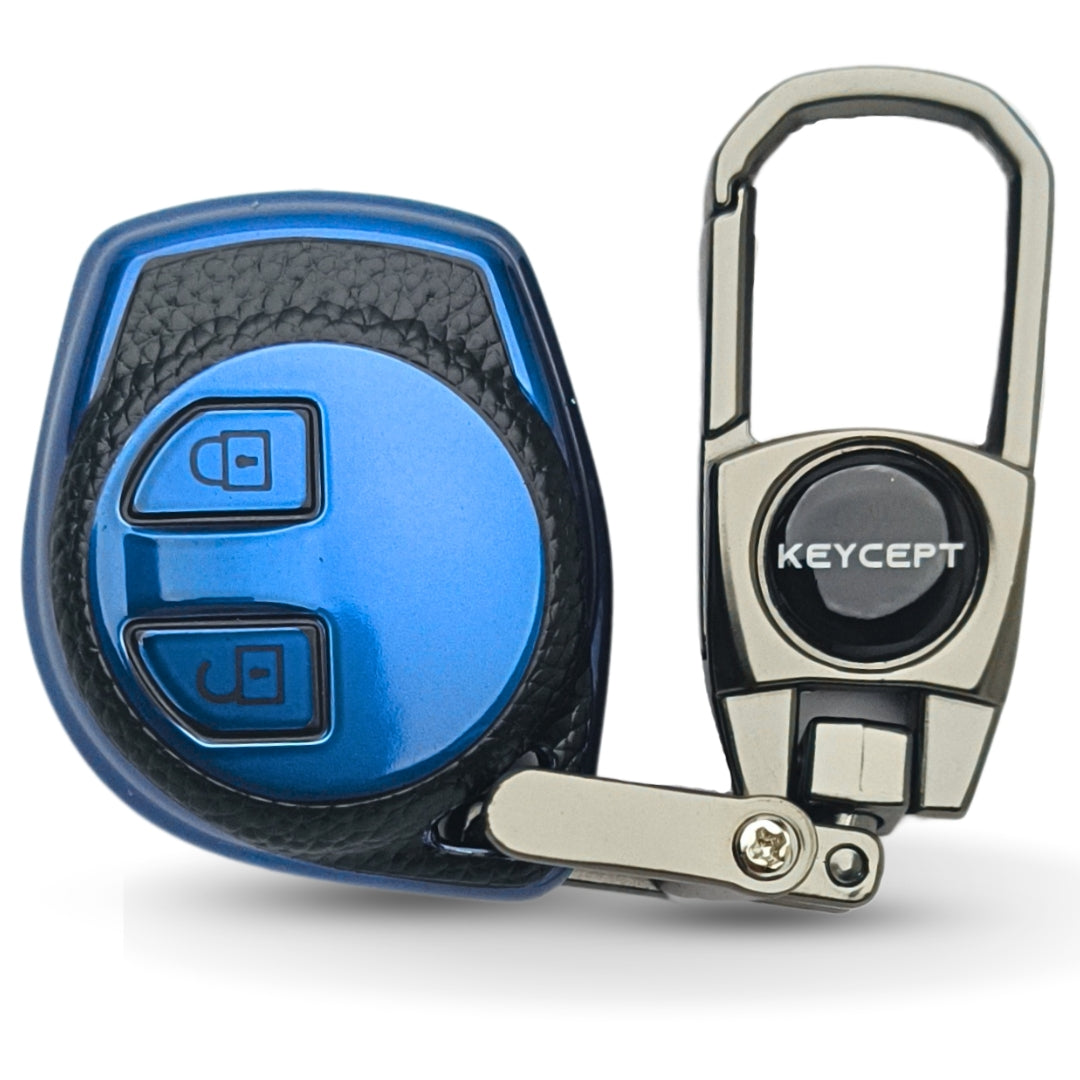 Suzuki TPU Leather Key Cover with Keychain (Type 2)
