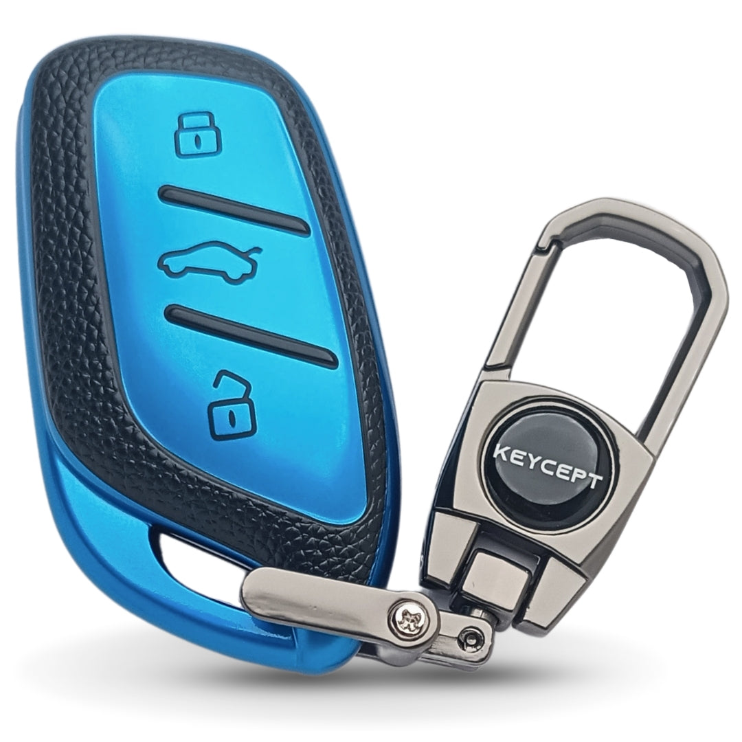 MG TPU Leather Key Cover with Keychain. (Type 1)