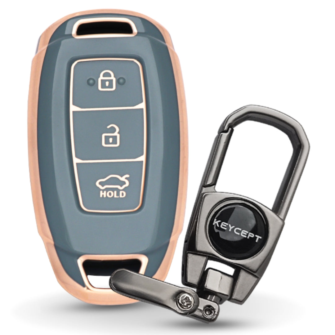 Hyundai Gold Line TPU Key Cover with Keychain (Type 2)