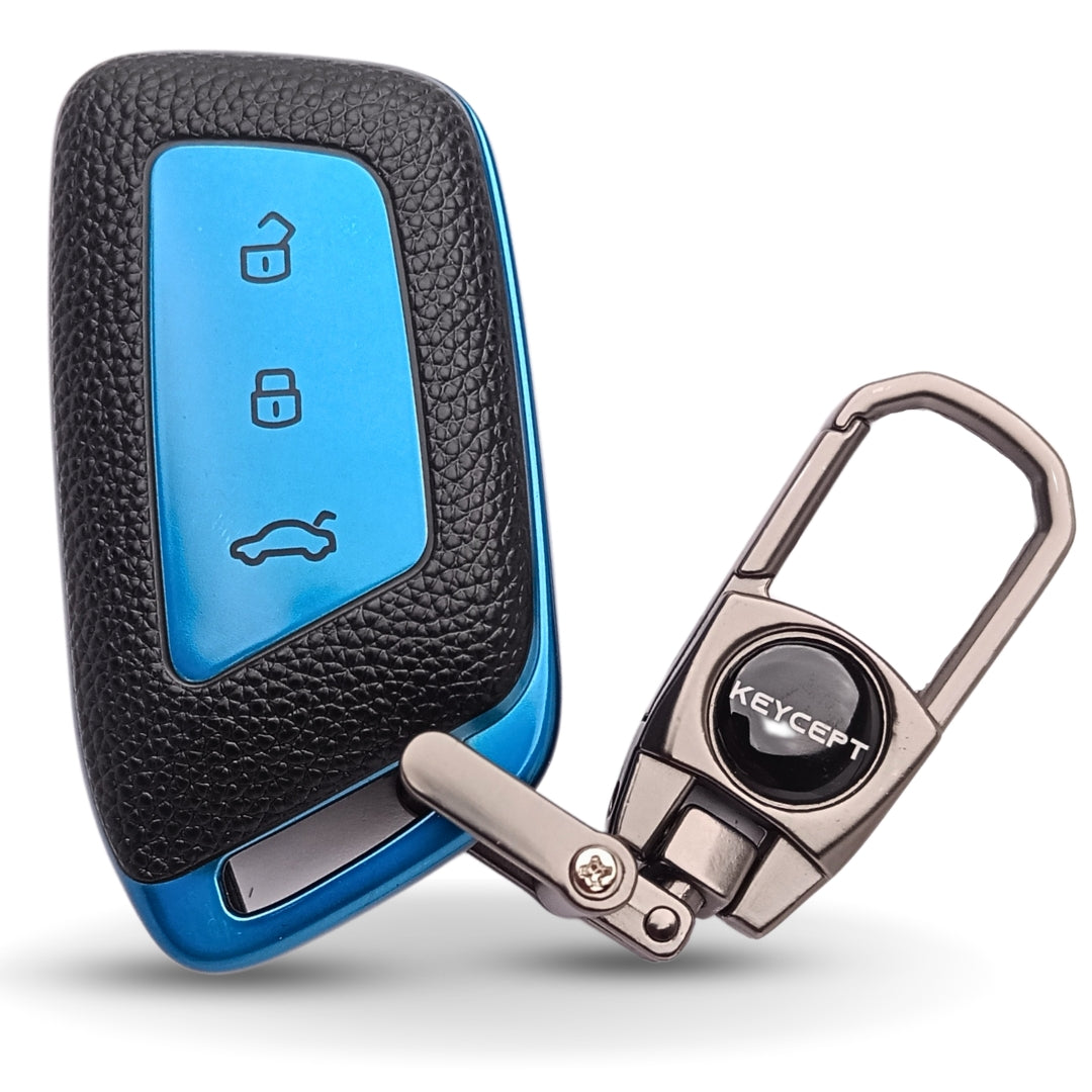 MG TPU Leather Key Cover with Keychain. (Type 2)