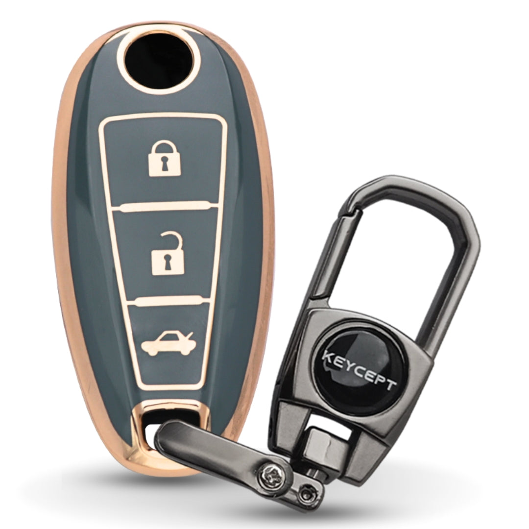 Suzuki Gold Line TPU Key Cover with Keychain (Type 2)
