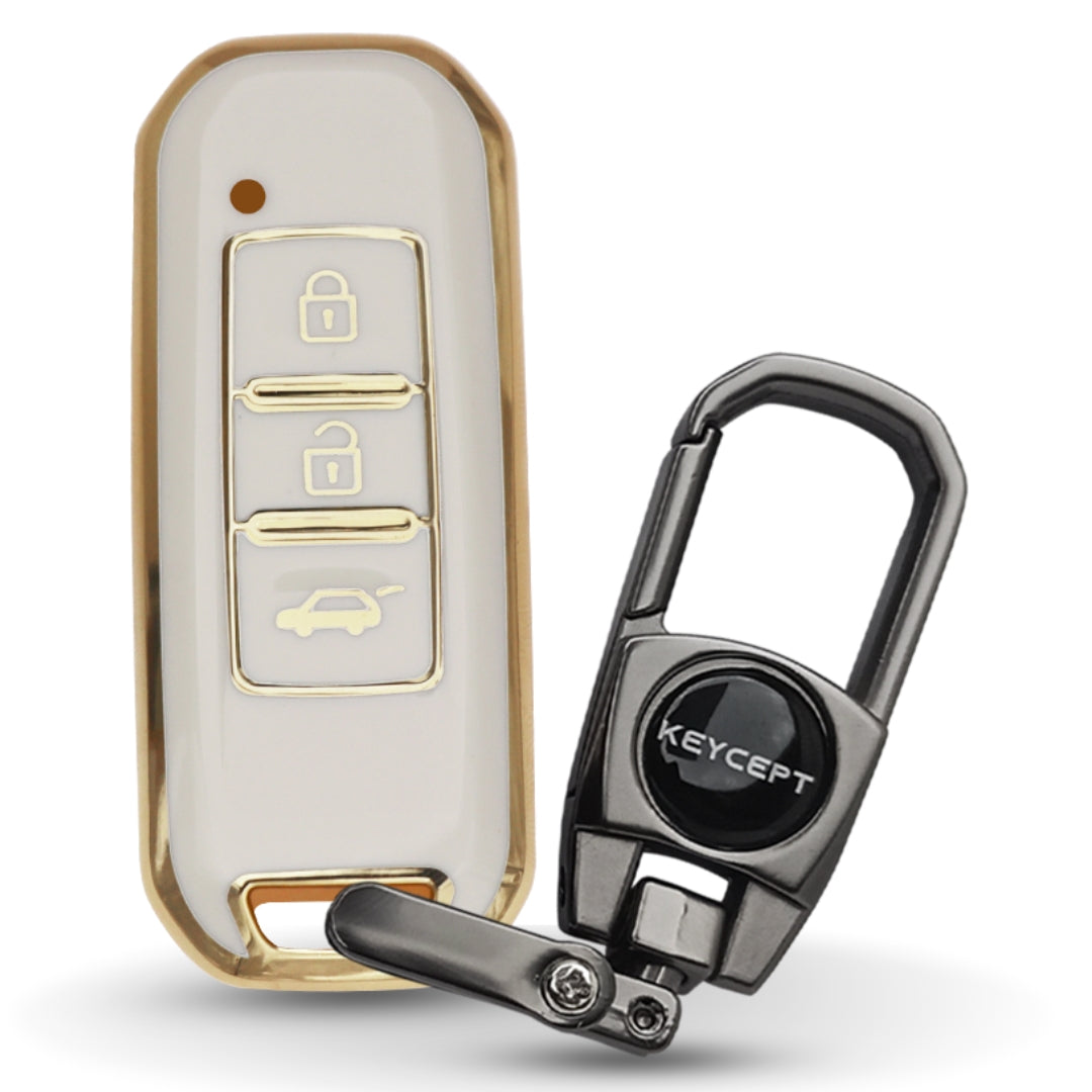 MG Gold Line TPU Key Cover with Keychain (Type 2)