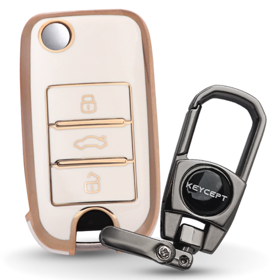 MG Gold Line TPU Key Cover with Keychain (Type 2)