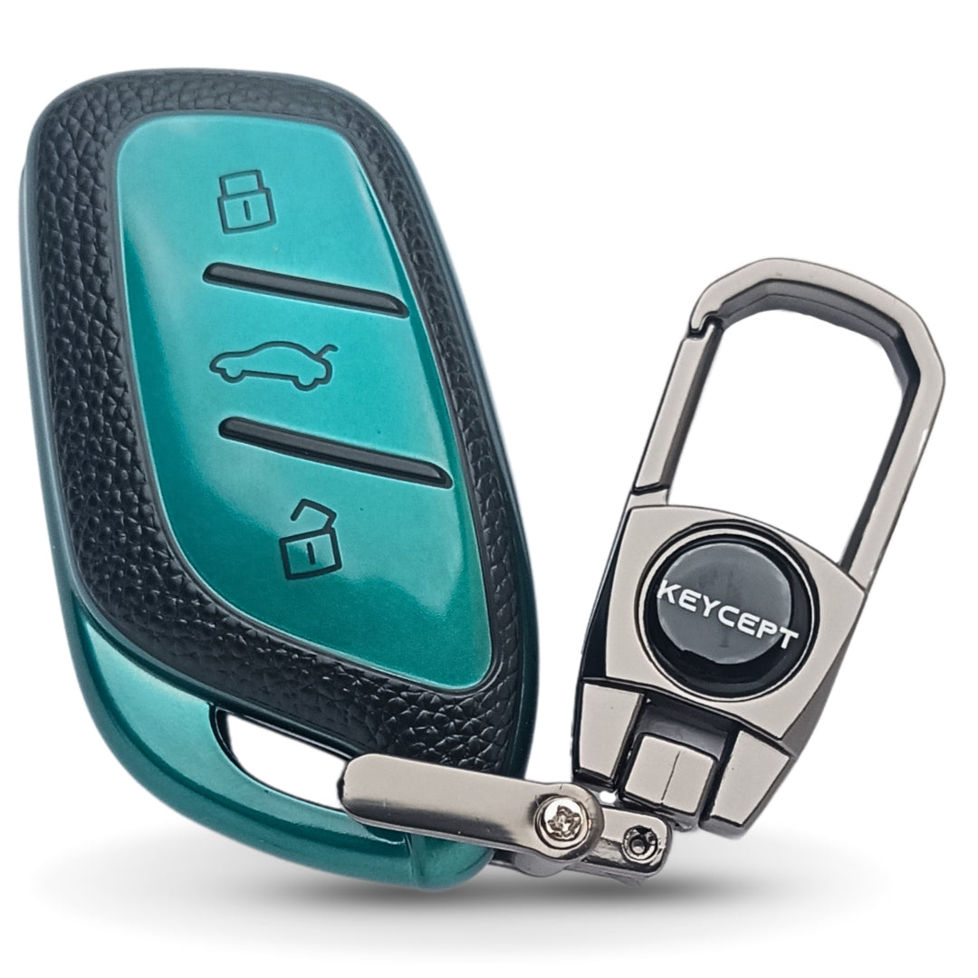MG TPU Leather Key Cover with Keychain. (Type 1)