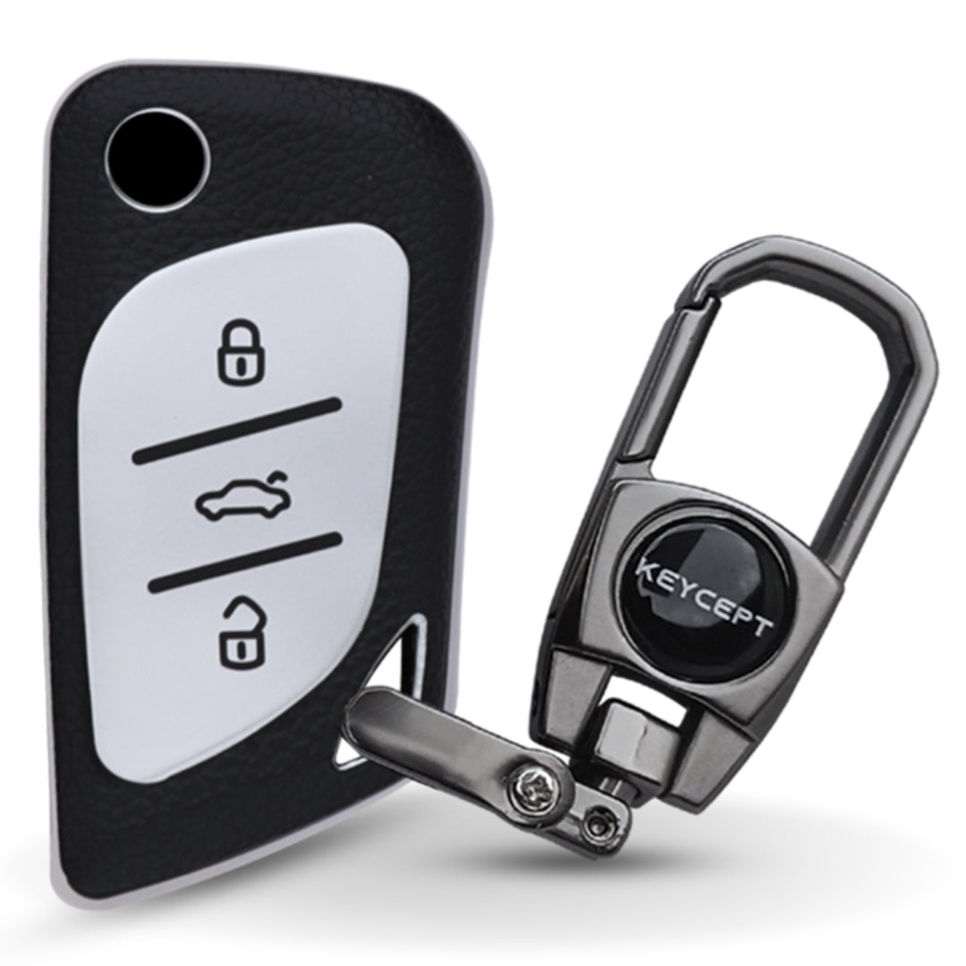Universal TPU Leather Key Cover with Keychain (Type 2).