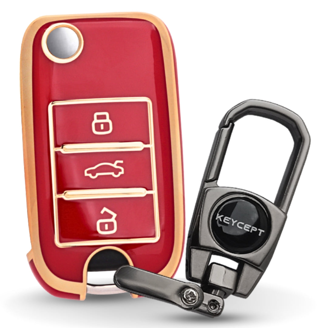MG Gold Line TPU Key Cover with Keychain (Type 2)