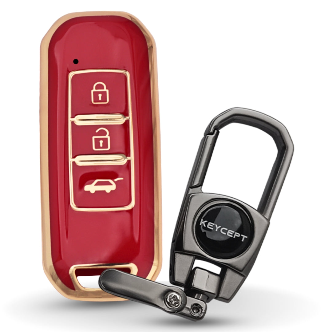 MG Gold Line TPU Key Cover with Keychain (Type 2)