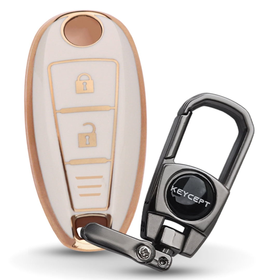 Suzuki Gold Line TPU Key Cover with Keychain (Type 2)
