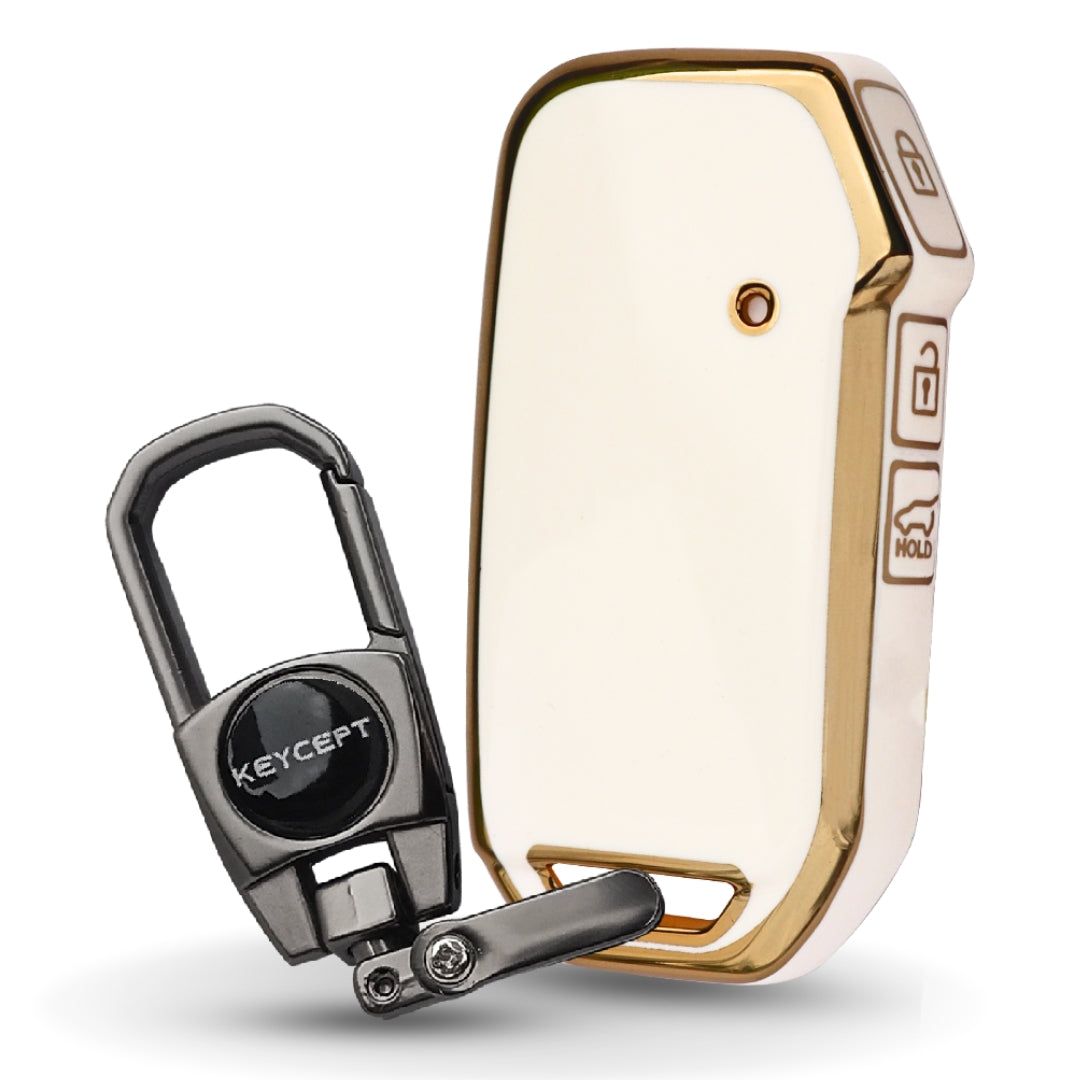 Kia Gold Line TPU Key Cover with Keychain (Type 2)