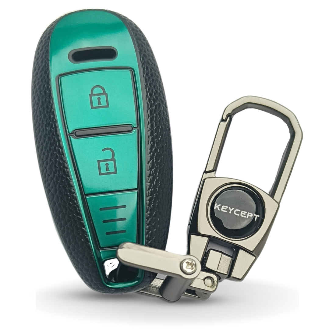 Suzuki TPU Leather Key Cover with Keychain (Type 2)
