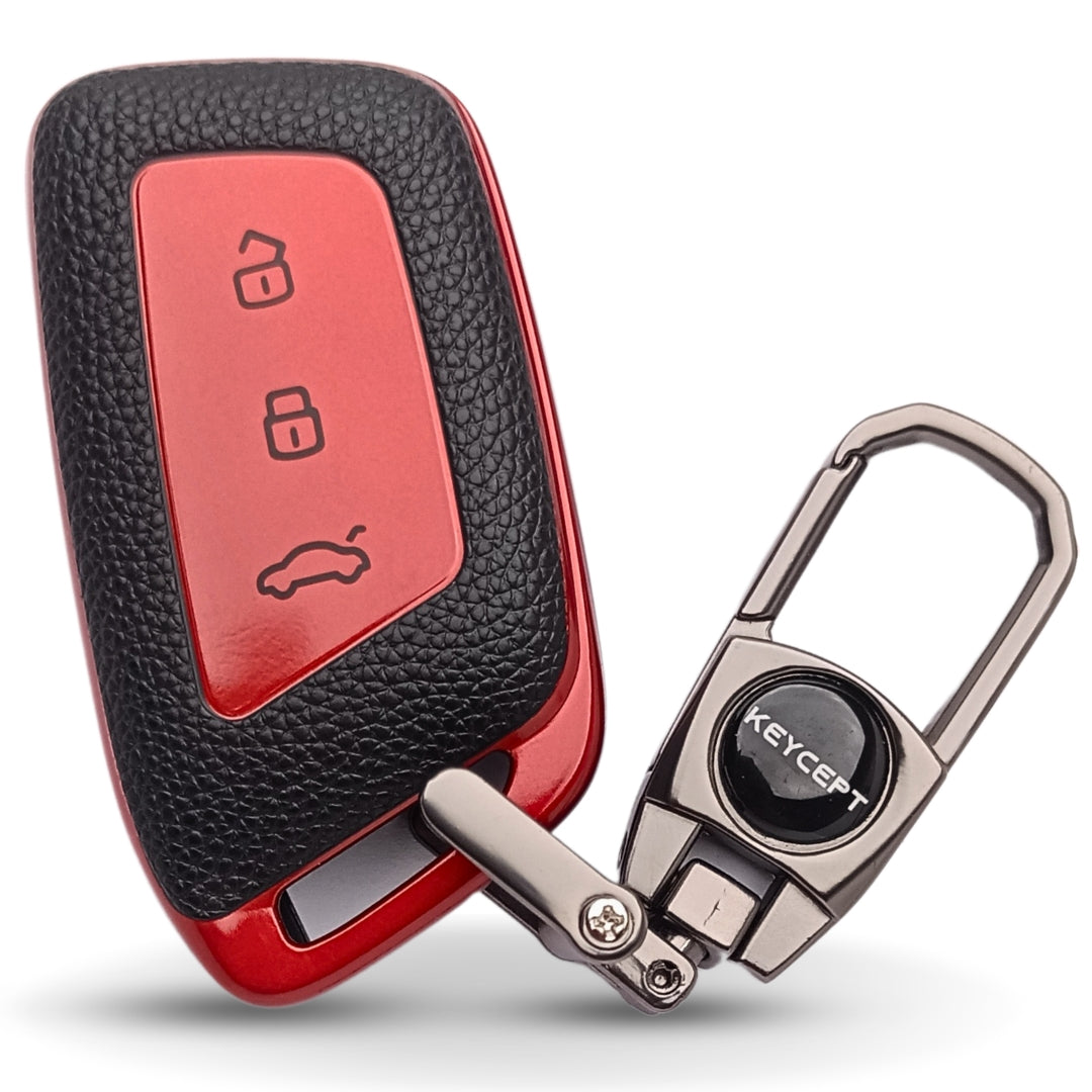 MG TPU Leather Key Cover with Keychain. (Type 2)