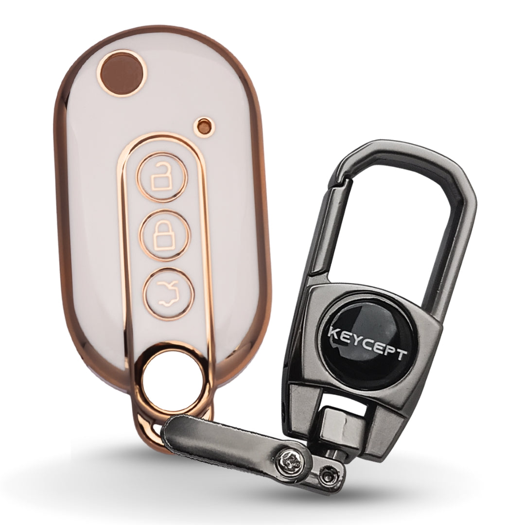 MG Gold Line TPU Car Key Cover with Keychain (Type 2)