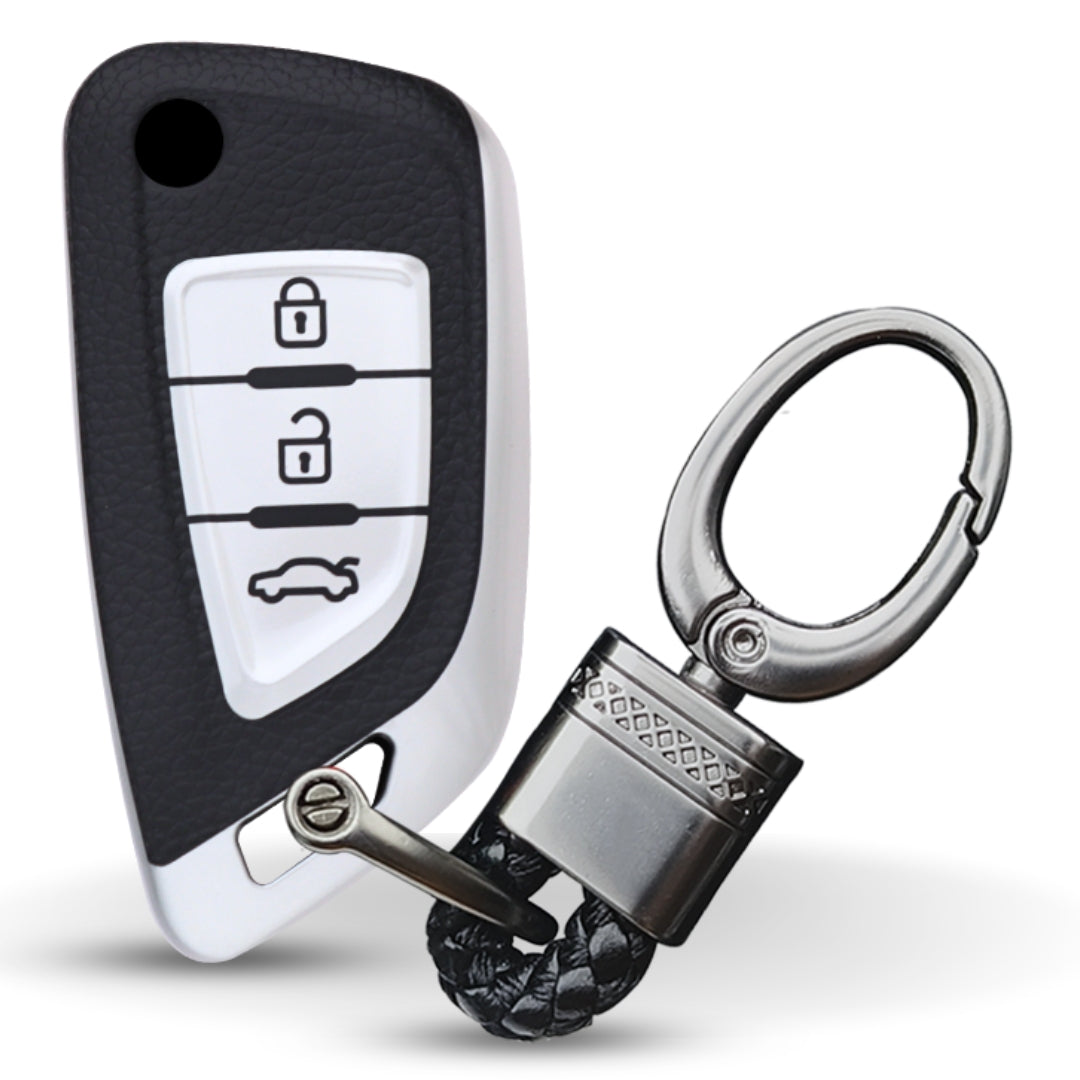 Universal TPU Leather Key Cover With Keychain. (Type K4)