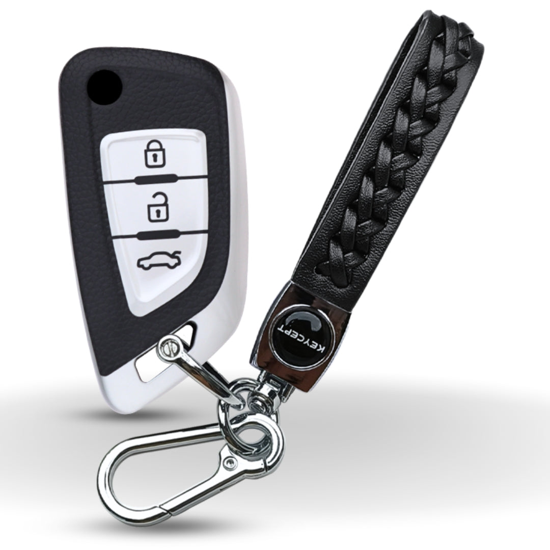 Universal TPU Leather Key Cover With Keychain. (Type K5)