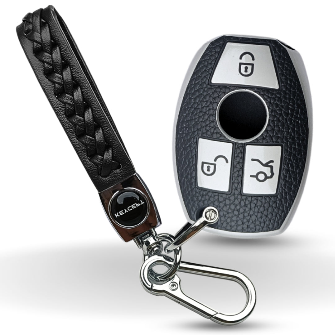 Mercedes Benz TPU (Artificial) Leather Key Cover with (Type 5)