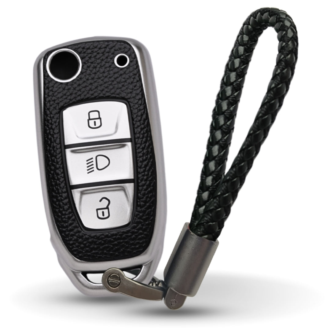 Tata TPU (Artificial) Leather Key Cover with Keychain (Type 6)