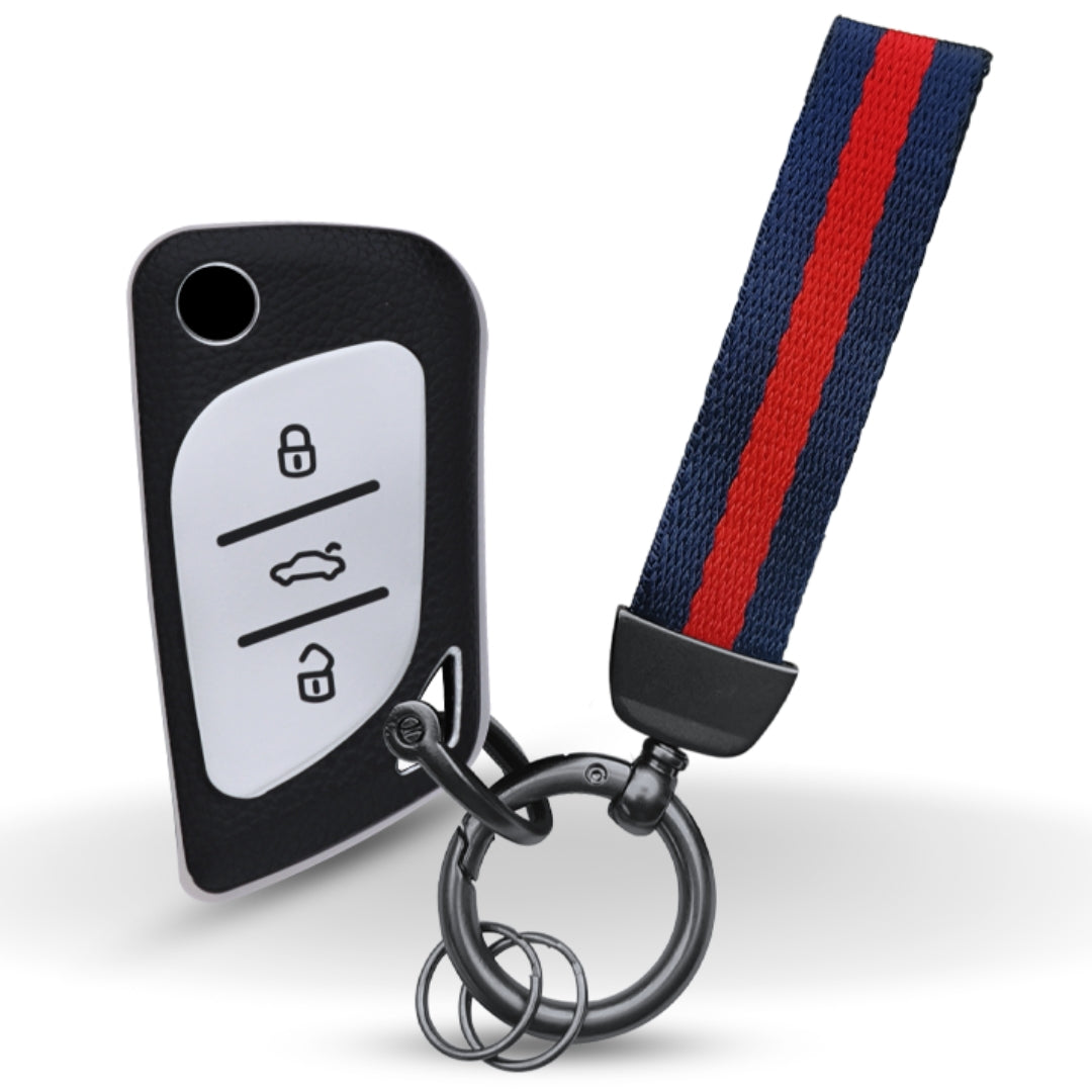 Universal TPU Leather Key Cover with Keychain (Type 7).