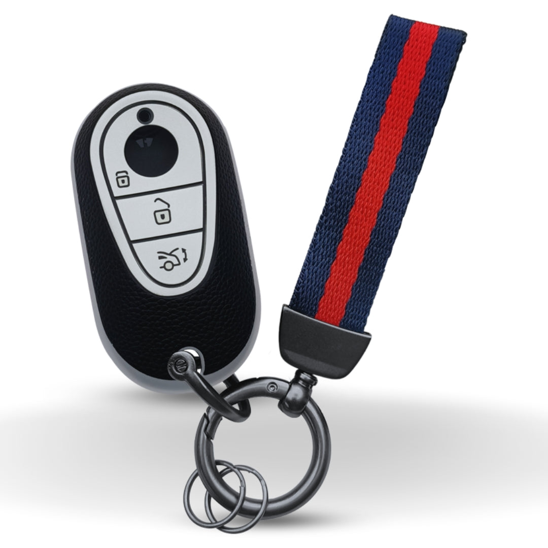 TPU (Artificial) Leather Key Cover and Keychain. (Type 7)