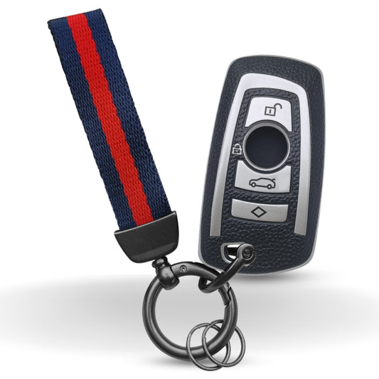 BMW TPU (Artificial) Leather Key Cover with Keychain. (Type 7)