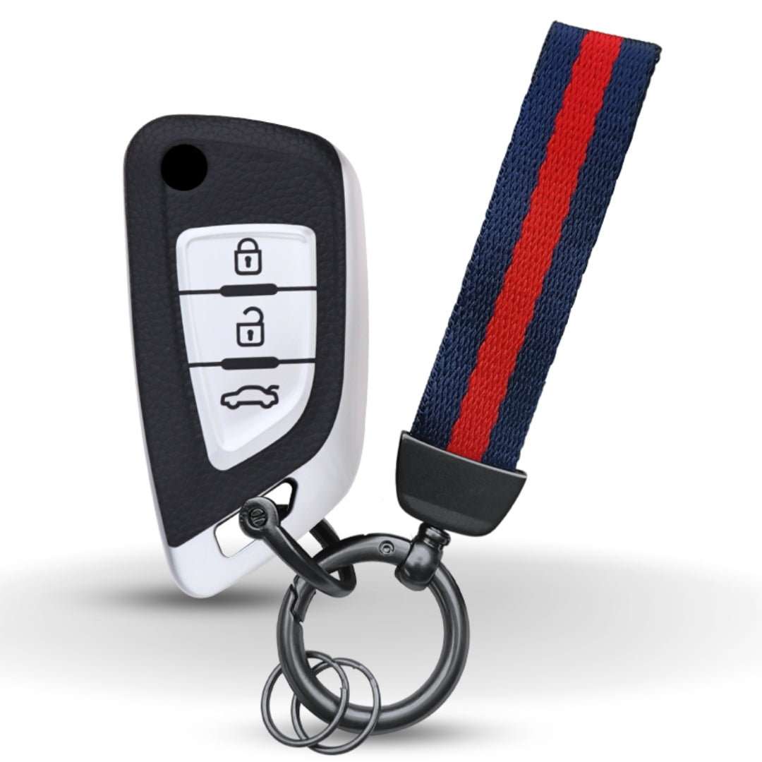 Universal TPU Leather Key Cover With Keychain. (Type K7)