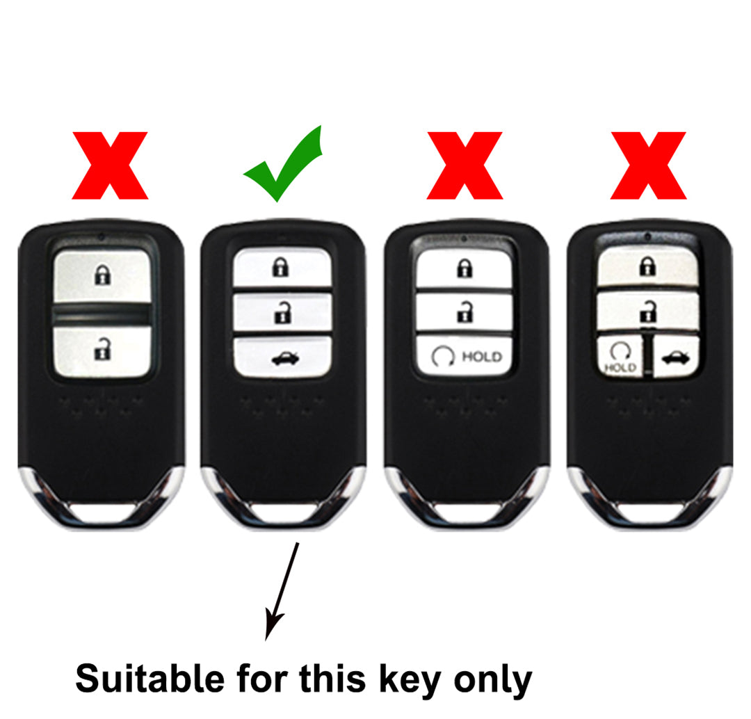 Honda TPU Leather Key Cover with Keychain. (Type 1)