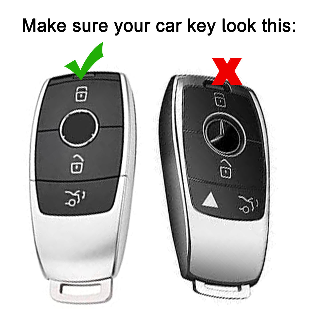 Mercedes Benz TPU Leather Key Cover with Keychain. (Type 2)