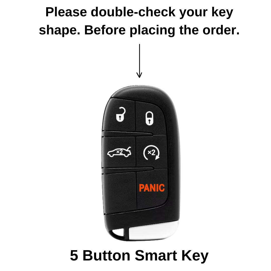 Keycept Metal Alloy Car Key Cover for Jeep Meridian, Compass, Trailhawk 5 Button Smart Key with keychain (Type M2)