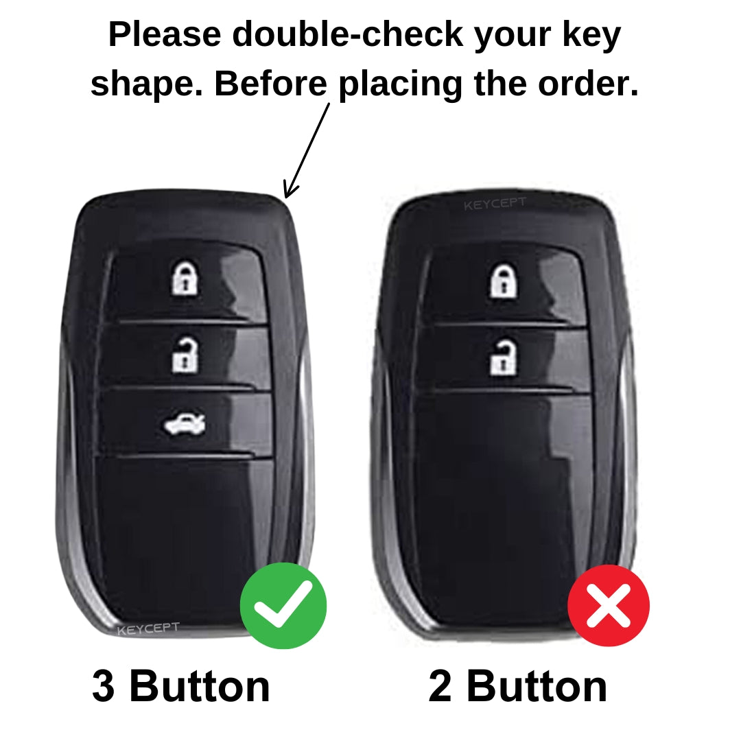 Toyota Metal Alloy Key Cover with Keychain (Type M2)