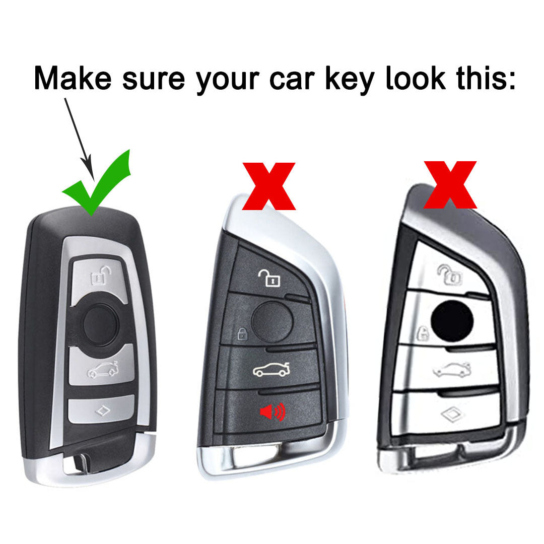 BMW Leather Key Cover With Keychain. (Type 1)