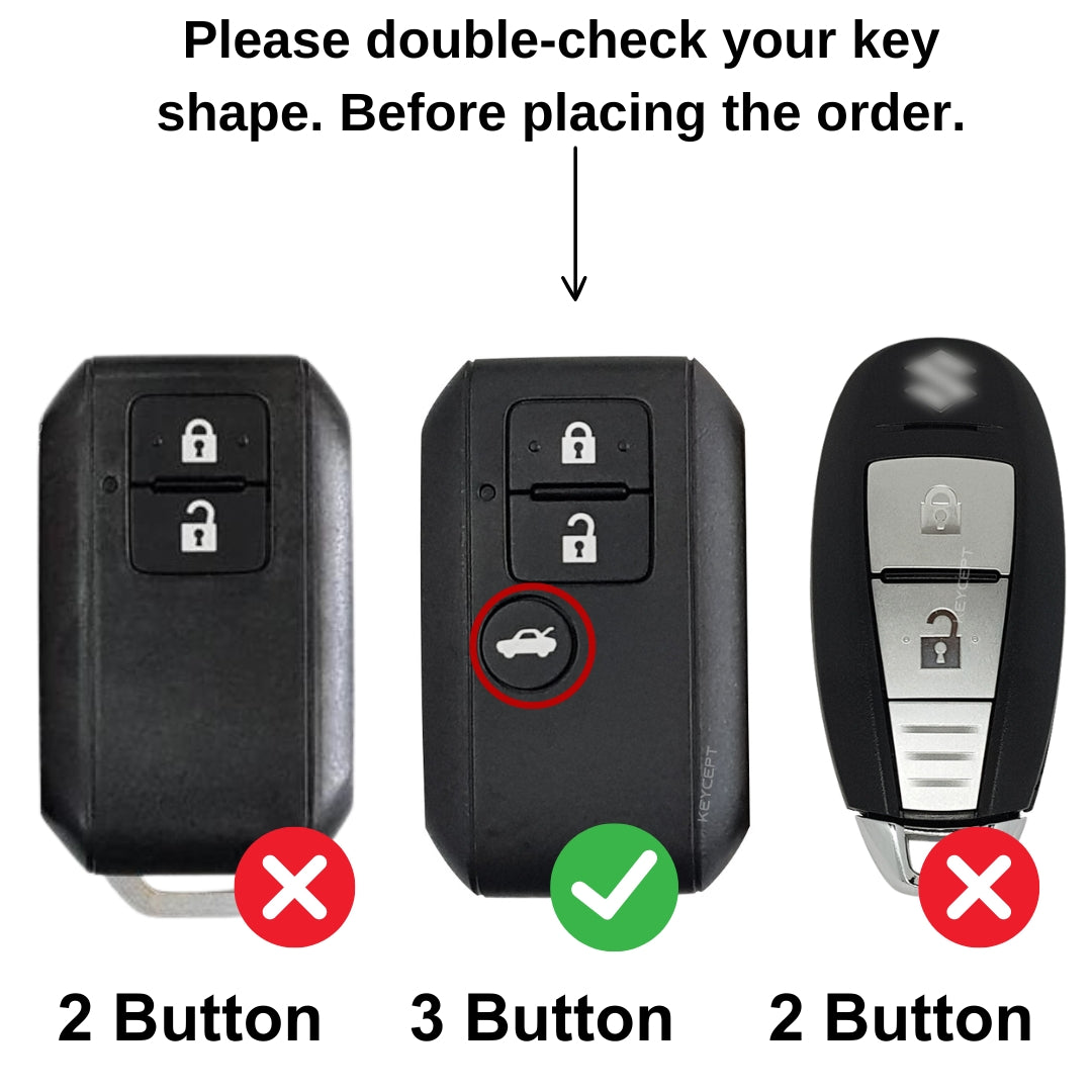Suzuki Metal Alloy Key Cover with Keychain (Type M1)