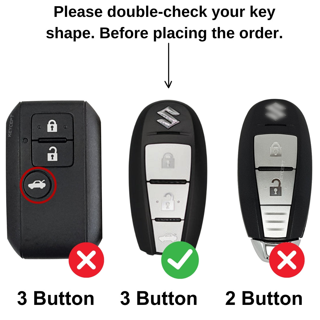 Suzuki Metal Alloy Key Cover with Keychain (Type M1)