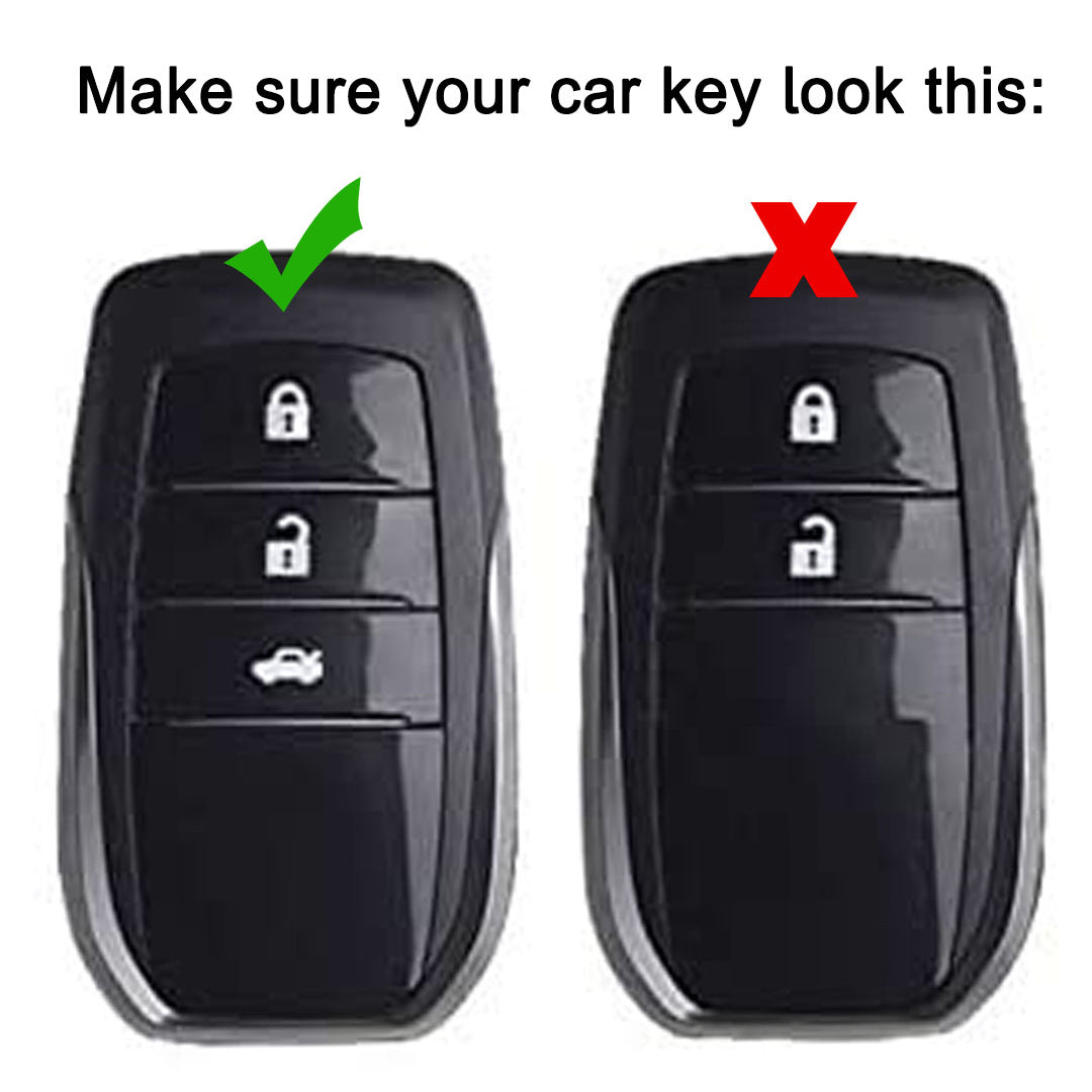 Toyota Gold Line TPU Key Cover with Keychain (Type 2)