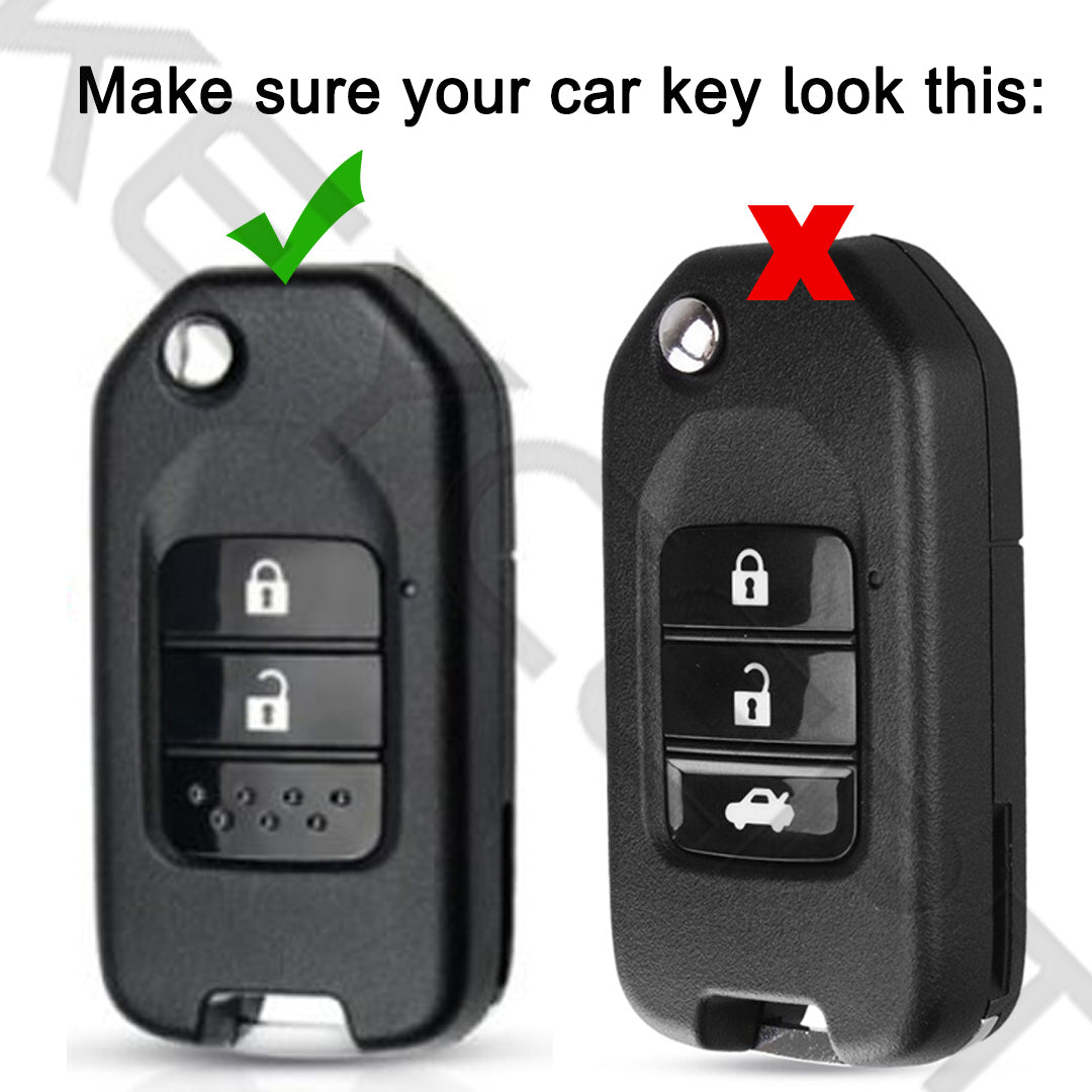 honda city wr-v 2 button flip tpu keycover with keychain