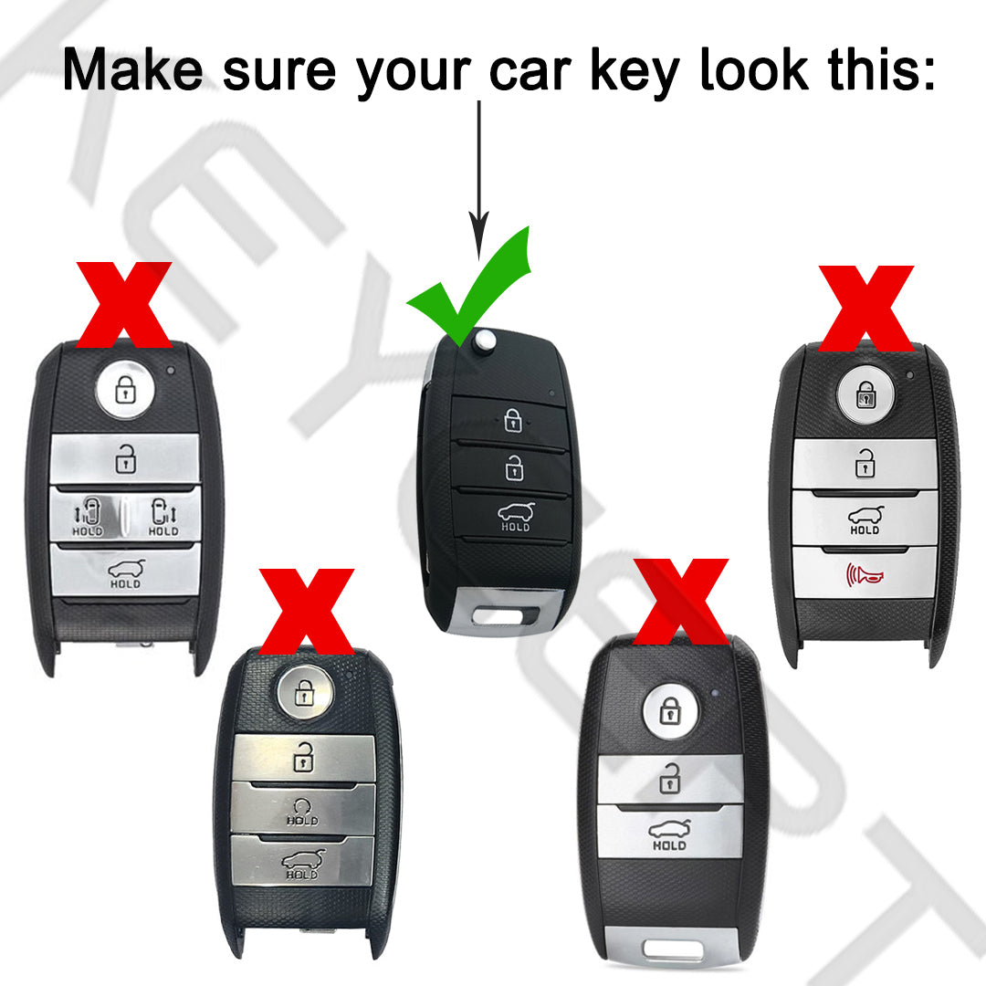 kia seltos sonet 3b flip key cover keychain