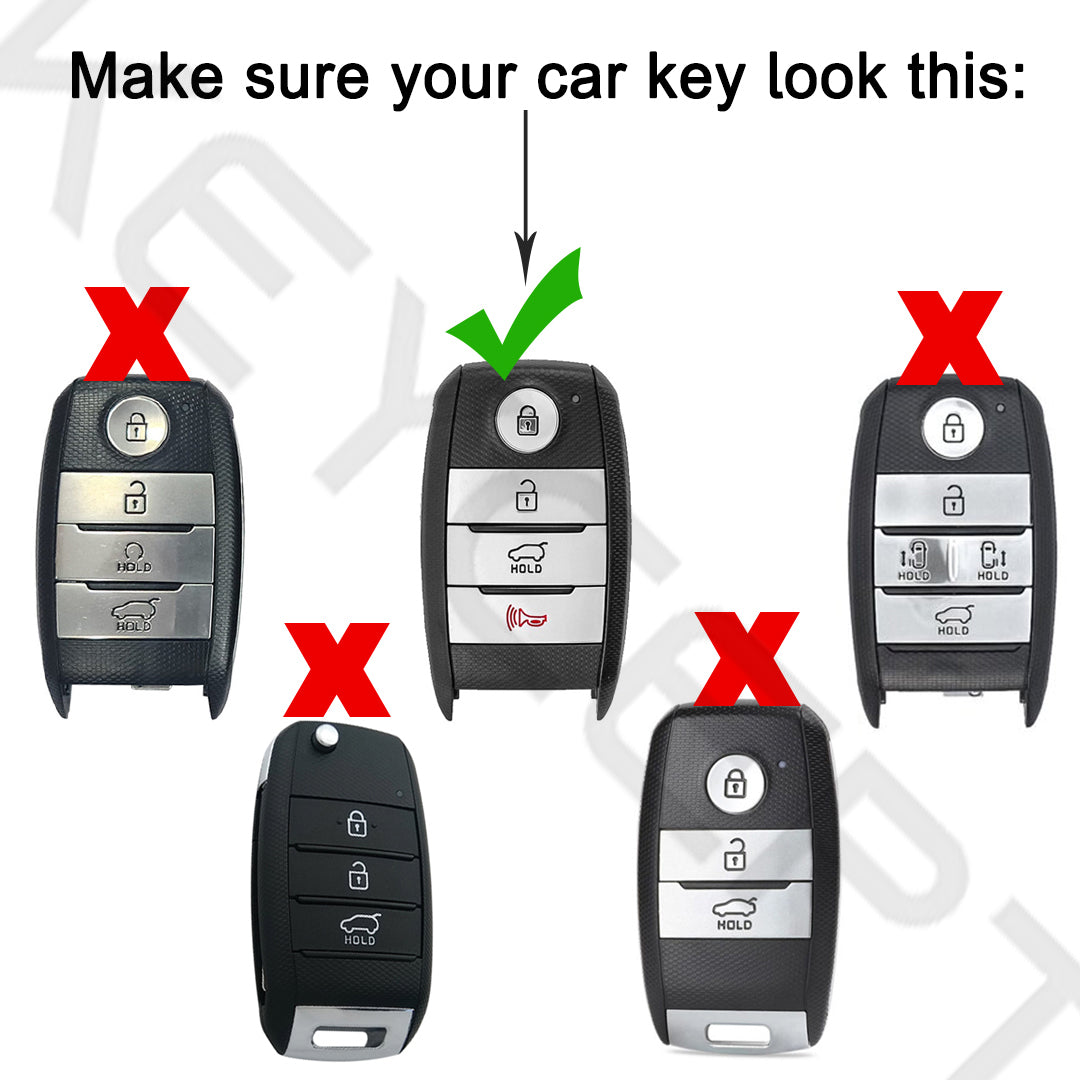 kia seltos sonet carens carnival 4 button smart key keycover keychain