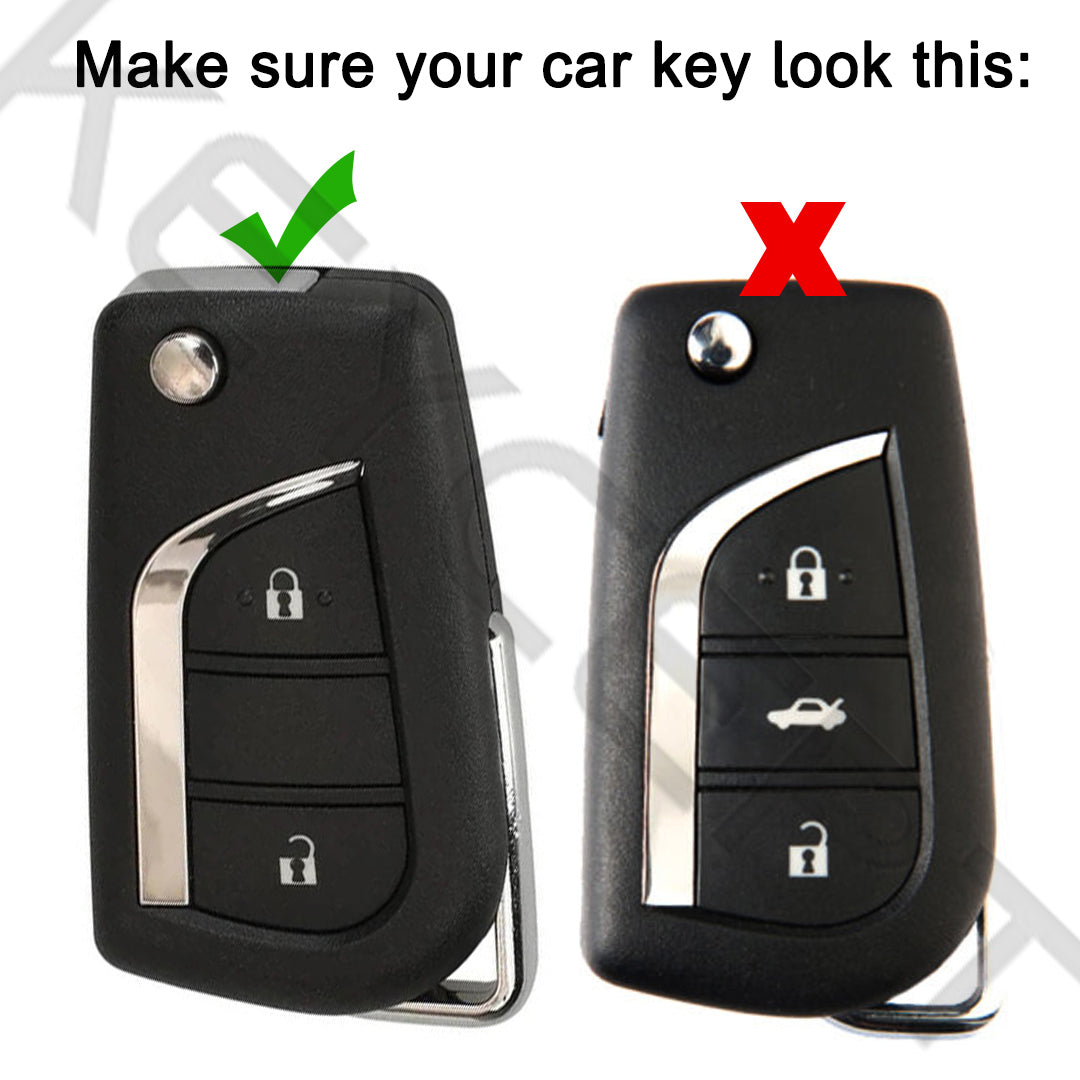 toyota corolla innova crysta 3 button flip key tpu keycover keychain