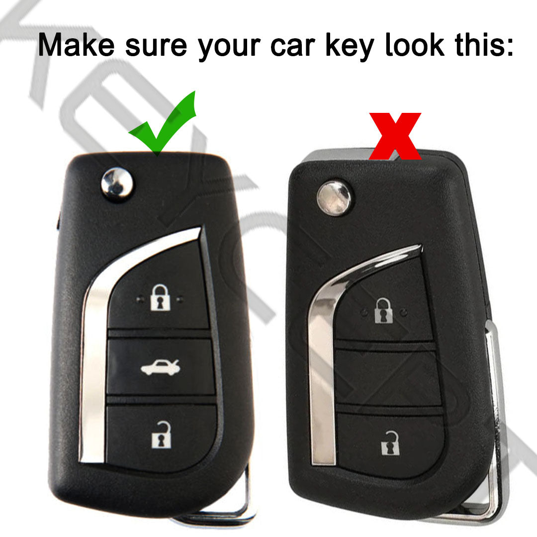 toyota corolla innova crysta 3b flip tpu key cover with keychain
