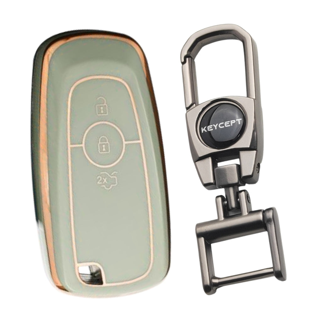 Ford Gold Line TPU Key Cover with Keychain (Type 2)