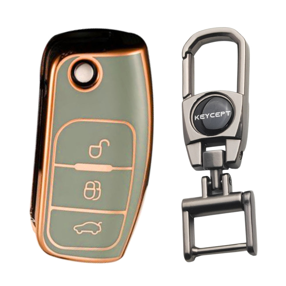 Ford Gold Line TPU Key Cover with Keychain (Type 2)