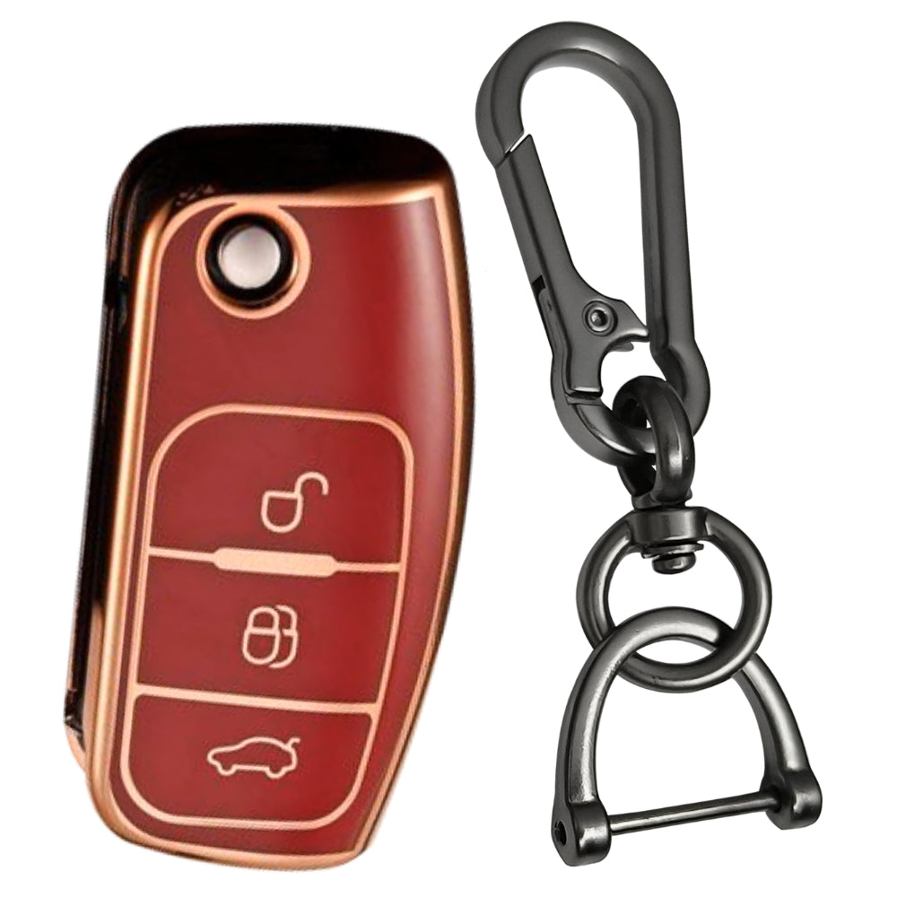 Ford Gold Line TPU Key Cover with Keychain (Type 1)