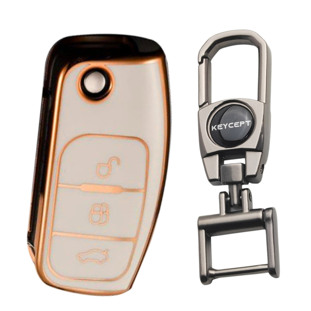 Ford Gold Line TPU Key Cover with Keychain (Type 2)