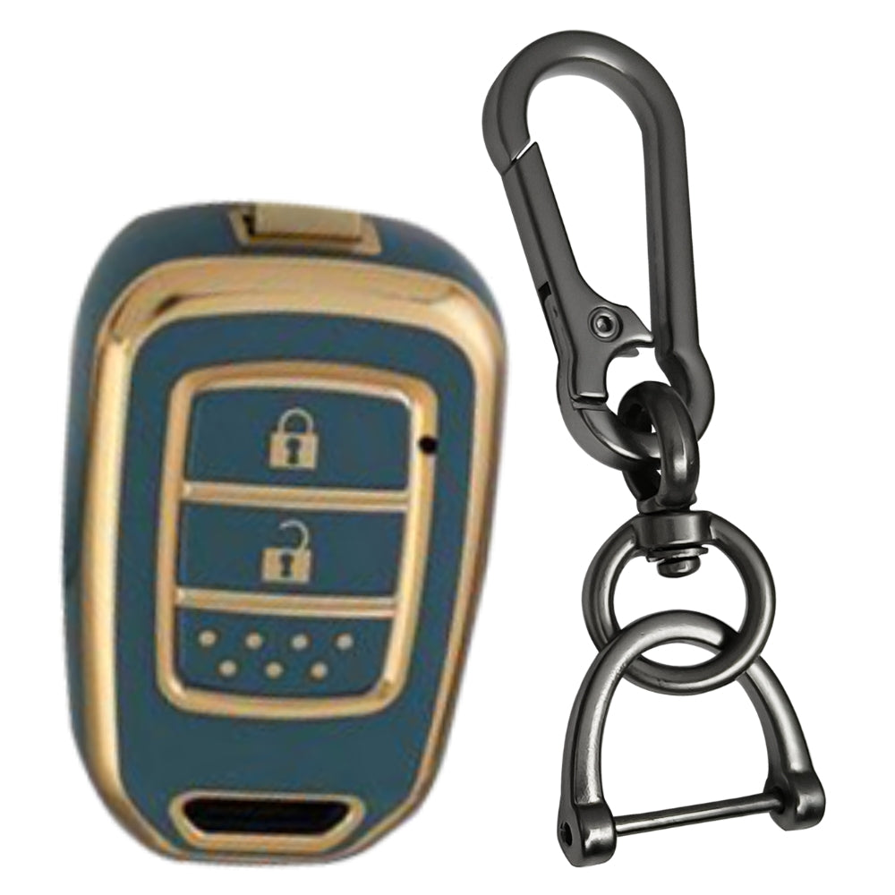 Honda Gold Line TPU Key Cover with Keychain