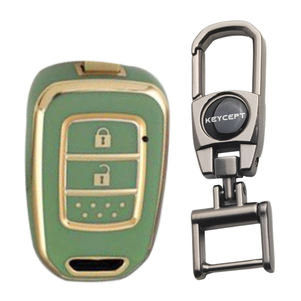 Honda Gold Line TPU Key Cover with Keychain (Type 2)