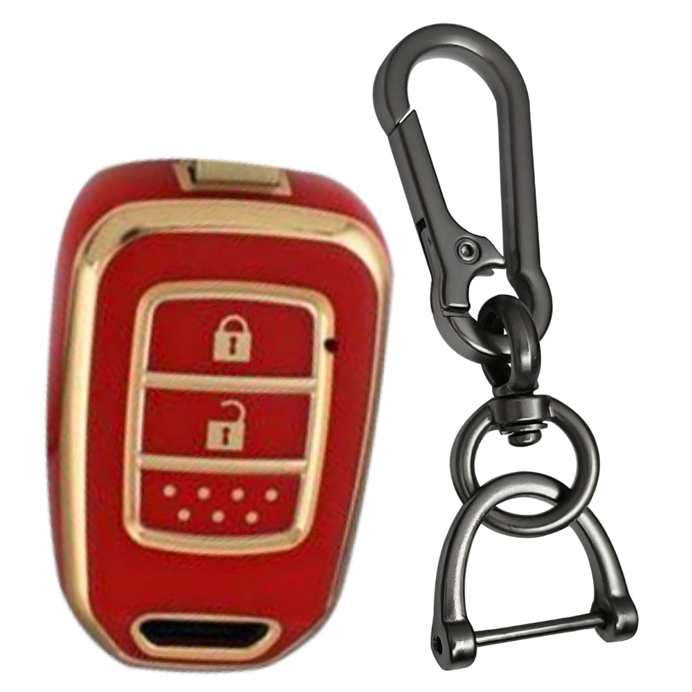 Honda Gold Line TPU Key Cover with Keychain