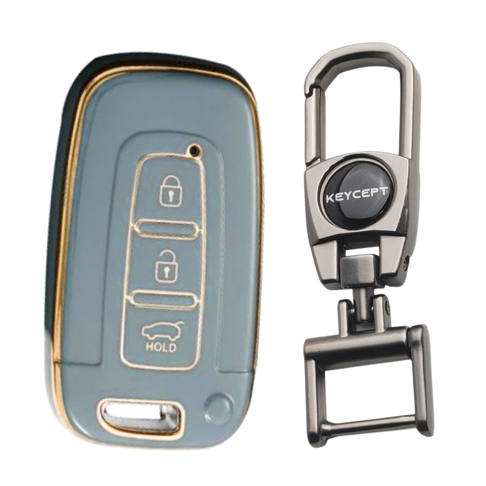 Hyundai Gold Line TPU Key Cover with Keychain (Type 2)