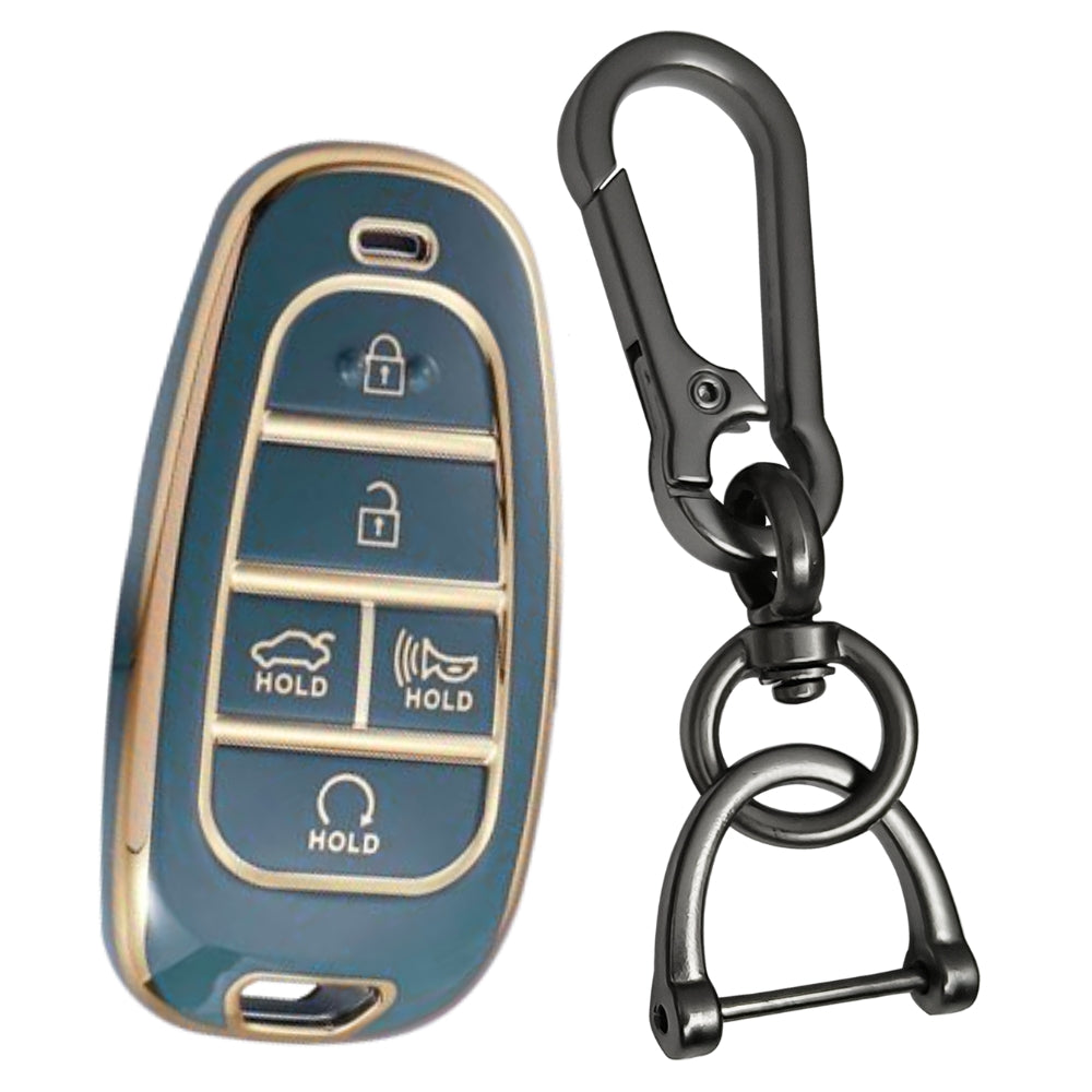 Hyundai Gold Line TPU Key Cover with Keychain (Type 1)