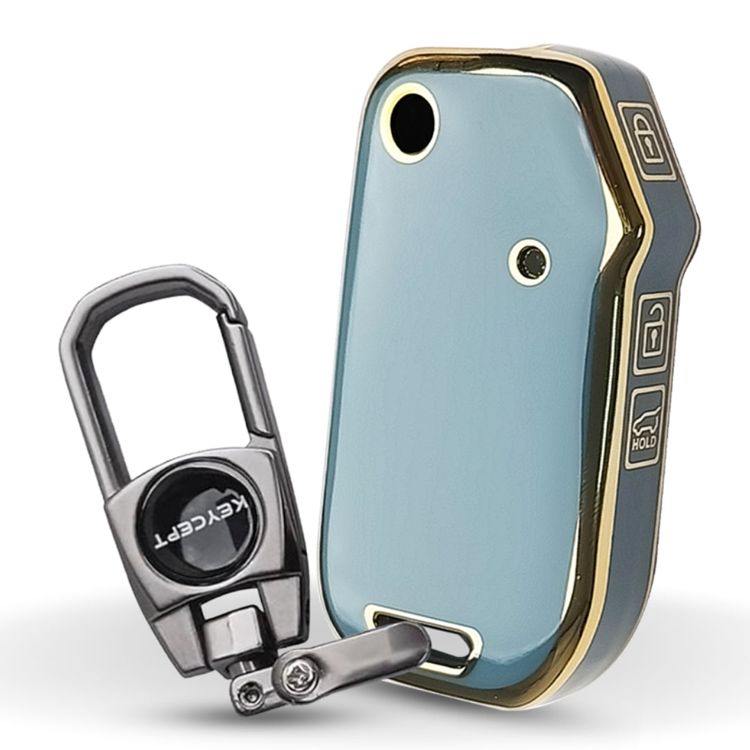 Kia Gold Line TPU Key Cover with Keychain (Type 2)